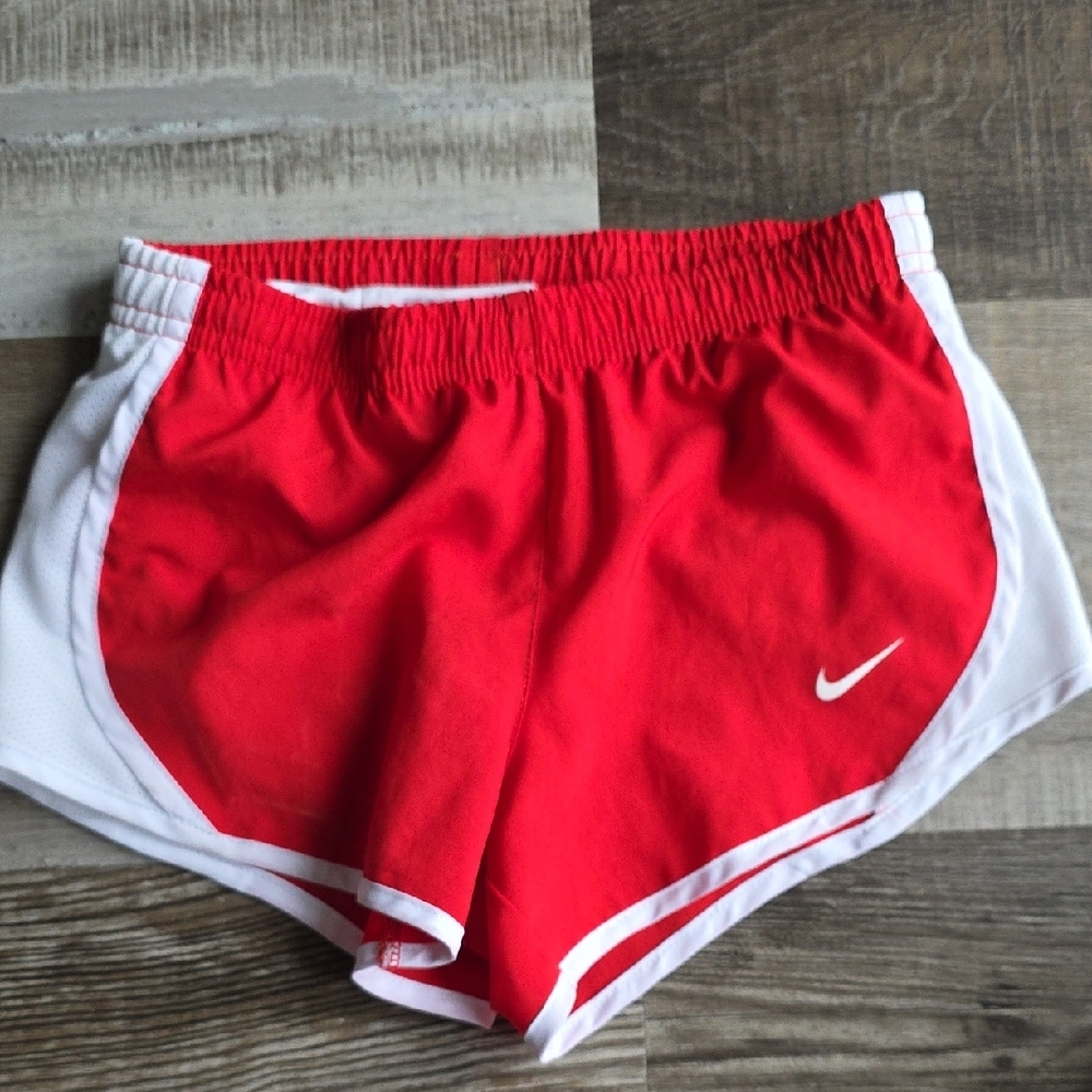 Nike Kids Red and White Shorts